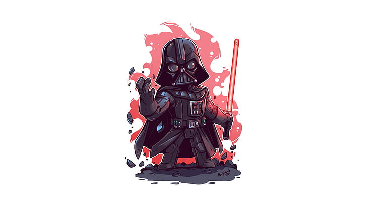 Darth Vader, Star Wars, simple background, white background, HD wallpaper