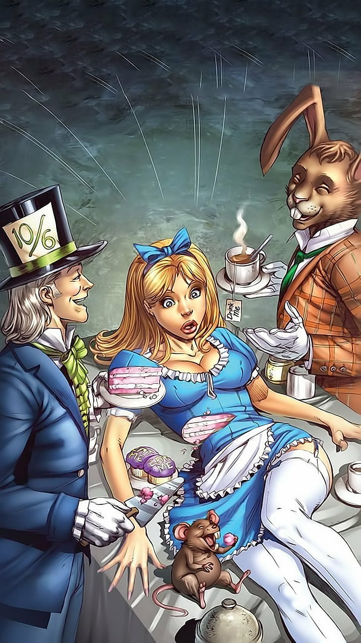 HD wallpaper: alice, Alice In Wonderland, Cake, Fairy Tale, Mad Hatter ...