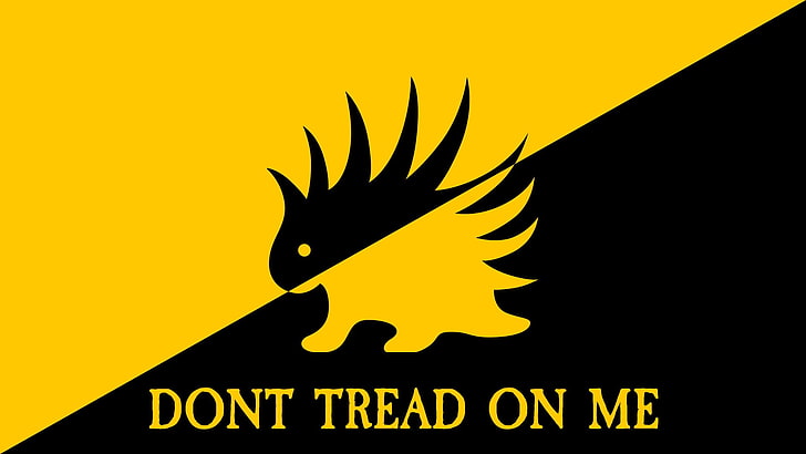 libertarianism, anarchism, Gadsden Flag, ancap, Anarchy , yellow, HD wallpaper