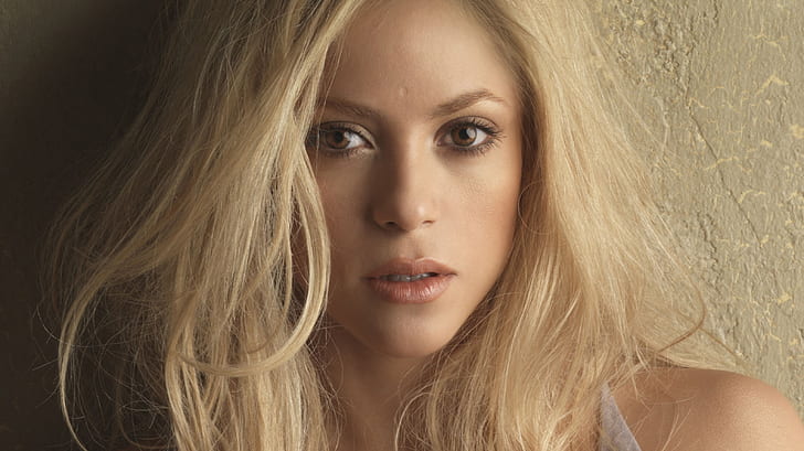 Singers, Shakira, Blonde, Brown Eyes, Colombian, Face, HD wallpaper
