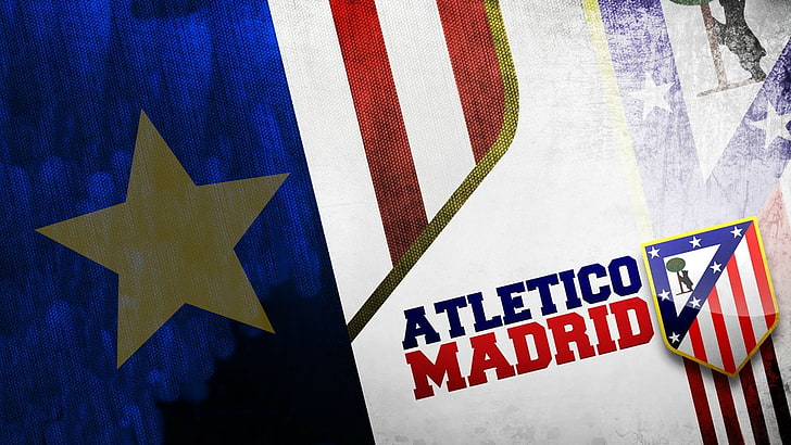 Atletico Madrid wallpaper, sports, soccer clubs, Spain, patriotism, HD wallpaper