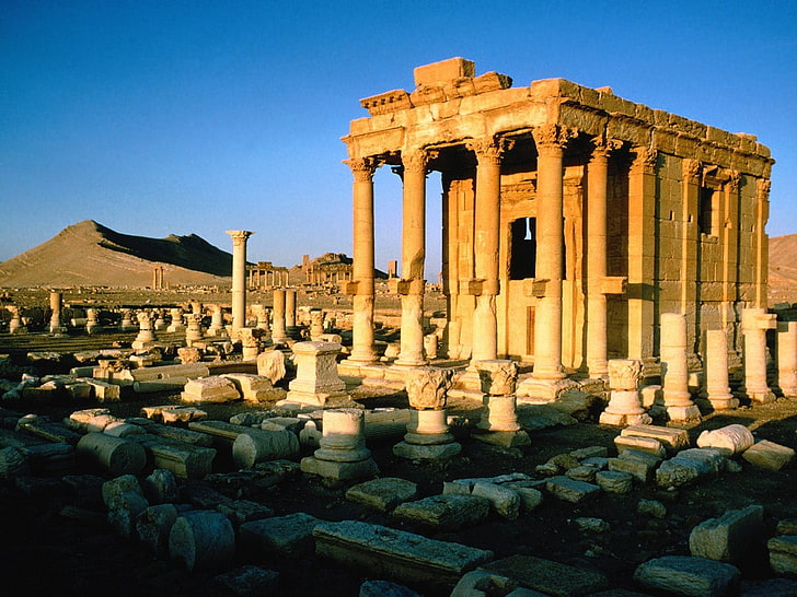 Parthenon, Athens Greece, ruins, Syria, Palmyra, ancient, Roman