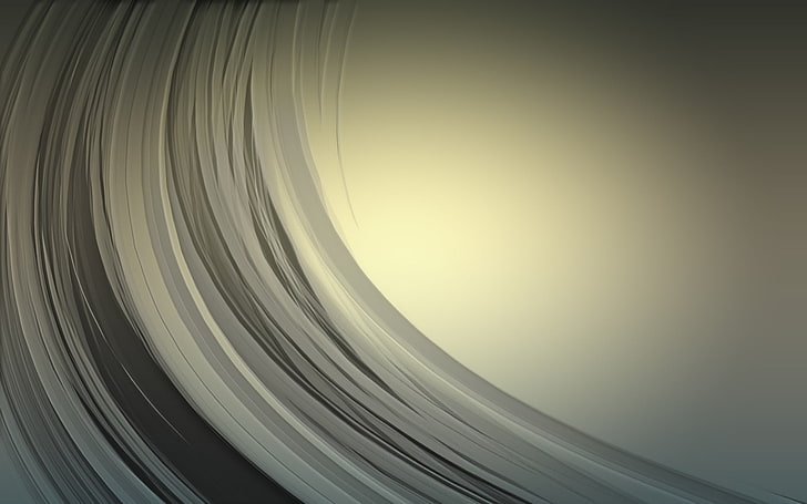 gray waves illustration, simple background, minimalism, abstract, HD wallpaper