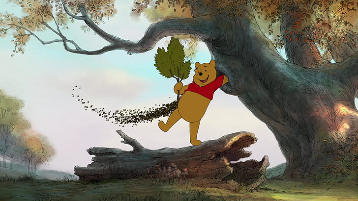 Winnie the Pooh Bees Tree Drawing HD, cartoon/comic, HD wallpaper