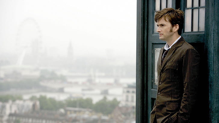 David Tennant, Doctor Who, TARDIS, HD wallpaper