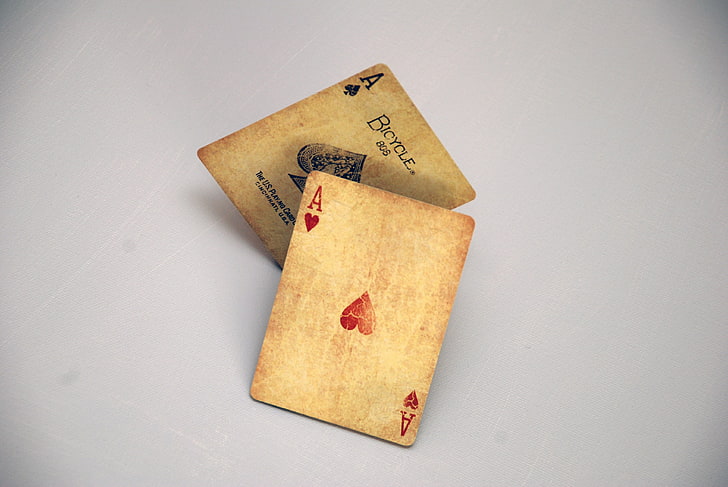 aces, playing cards, paper, indoors, close-up, food, white background, HD wallpaper