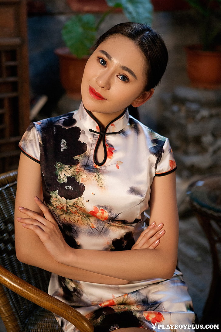 women, China, qipao, Cheongsam, portrait, beautiful woman, one person