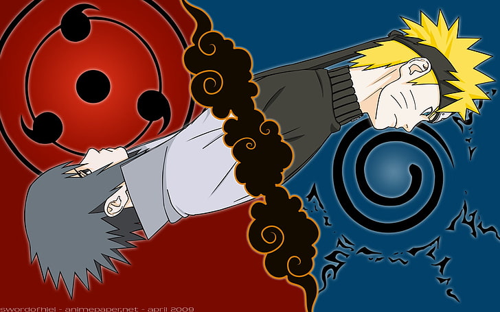 Uchiha Sasuke and Uzumaki Naruto digital wallpaper, Naruto Shippuuden
