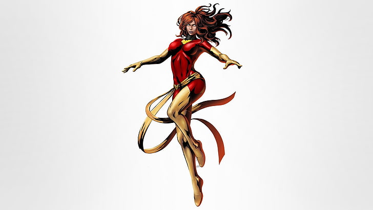 female anime character illustration, Dark  Phoenix, Jean Grey