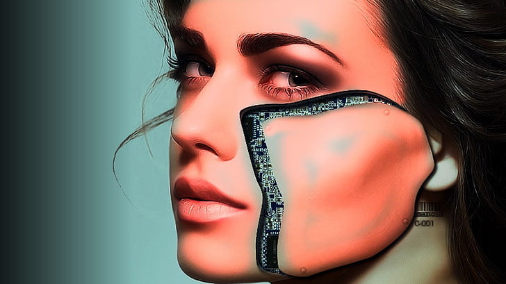 Cyber Woman, androids, robot, human body part, studio shot, HD wallpaper