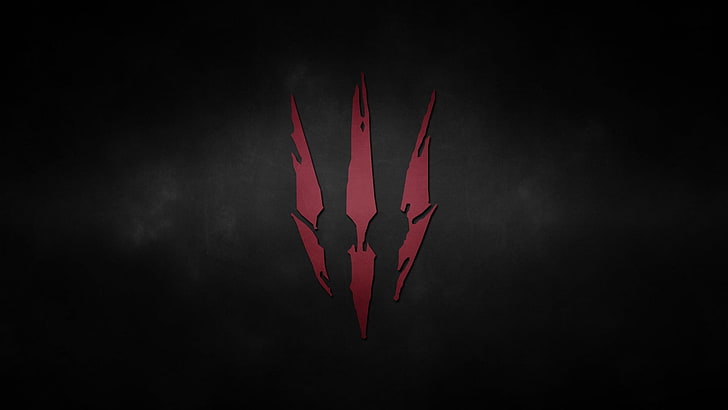 three line red logo, The Witcher, The Witcher 3: Wild Hunt, video games, HD wallpaper
