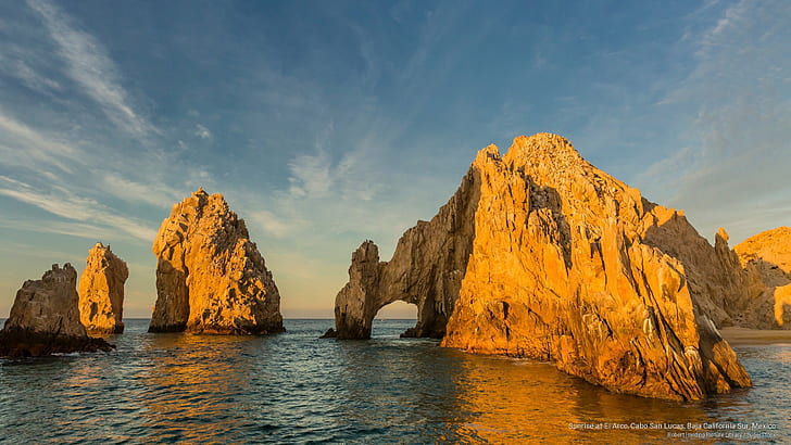 Sunrise at El Arco, Cabo San Lucas, Baja California Sur, Mexico, HD wallpaper