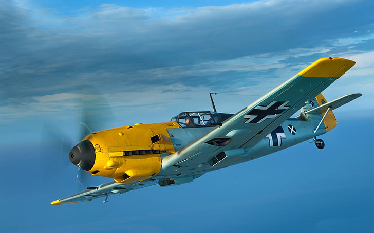 Bf 109, Messerschmitt, Me-109, Air force, The Second World War, HD wallpaper