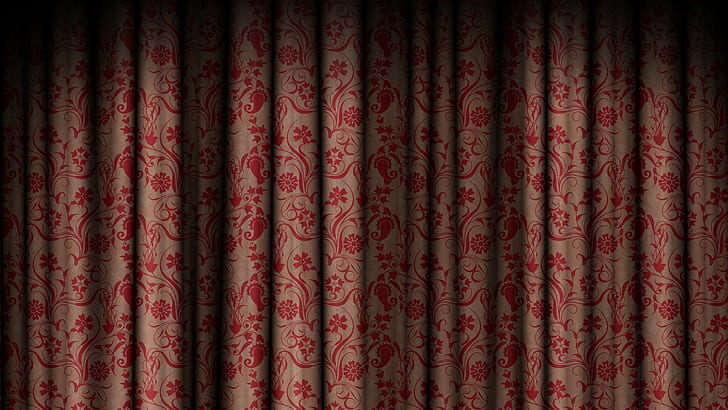 curtain, texture, red, pattern