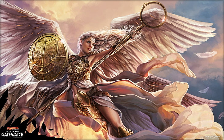 Game, Magic: The Gathering, Angel, Angel Warrior, Fantasy, Oath of the Gatewatch, HD wallpaper