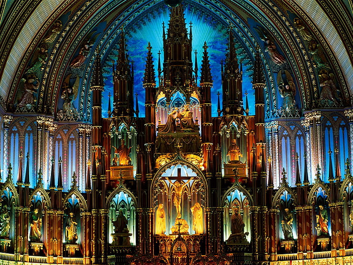 Notre Dame Basilica Canada, HD wallpaper