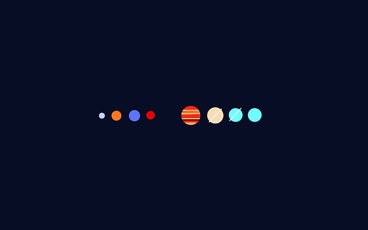 planet, minimalism, Solar System, HD wallpaper