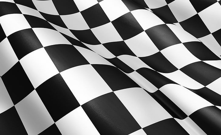 Racing Flag, black and white checkered textile, Sports, Other Sports
