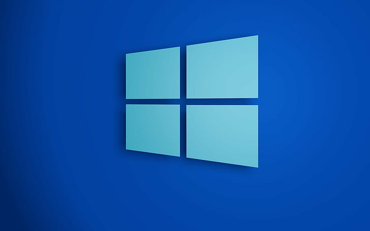 microsoft windows windows 8 windows 10 blue logo, blue background HD wallpaper