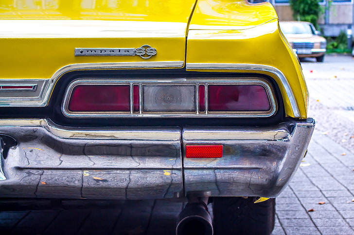 car, impala, yellow, Chevrolet Impala SS, closeup, mode of transportation