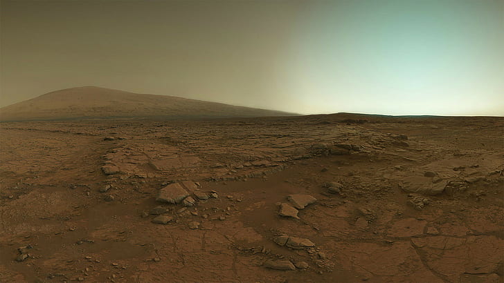 dust, Mars, landscape, environment, sky, scenics - nature, desert, HD wallpaper