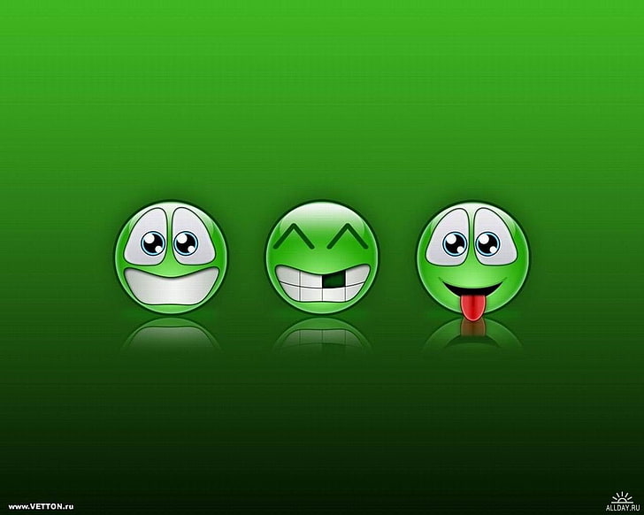 HD wallpaper: three green emojis, Greens, Smiles, green Color, human Face,  emoticon | Wallpaper Flare