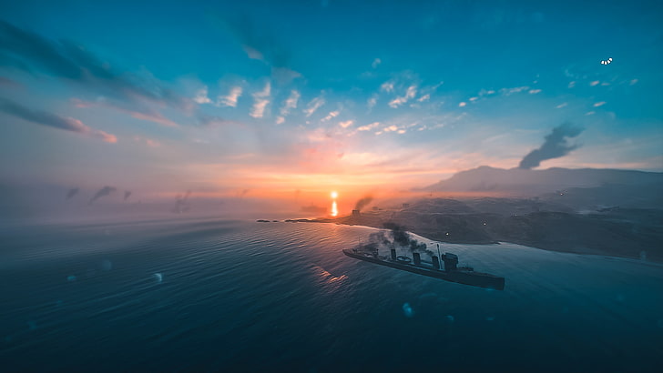 Battlefield 1, video games, sky, sunset, cloud - sky, scenics - nature, HD wallpaper