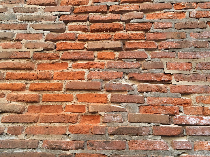 albi, bricks, red bricks, brick wall, backgrounds, built structure, HD wallpaper