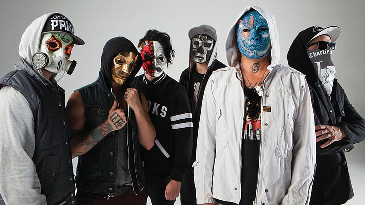 Band (Music), Hollywood Undead, group of people, mask - disguise