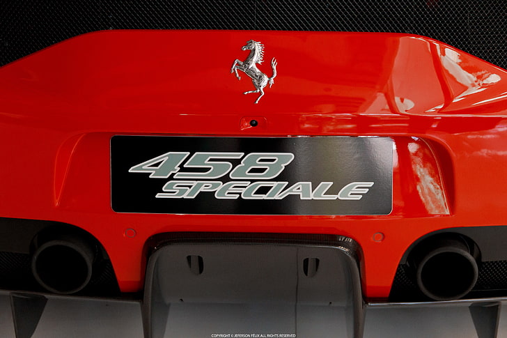 car, Ferrari 458 Speciale, red, text, western script, transportation