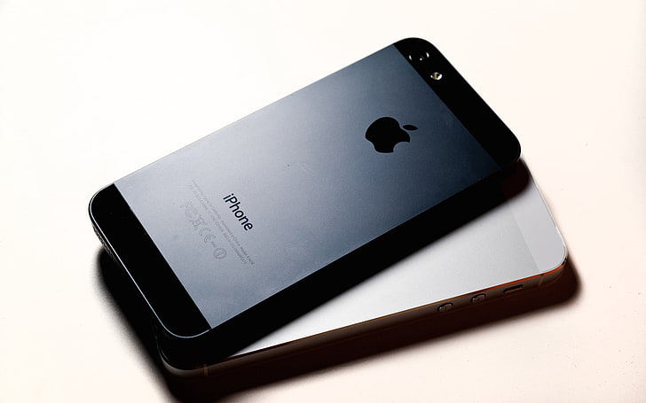 black iPhone 5, apple, apple Computers, smart Phone, telephone, HD wallpaper