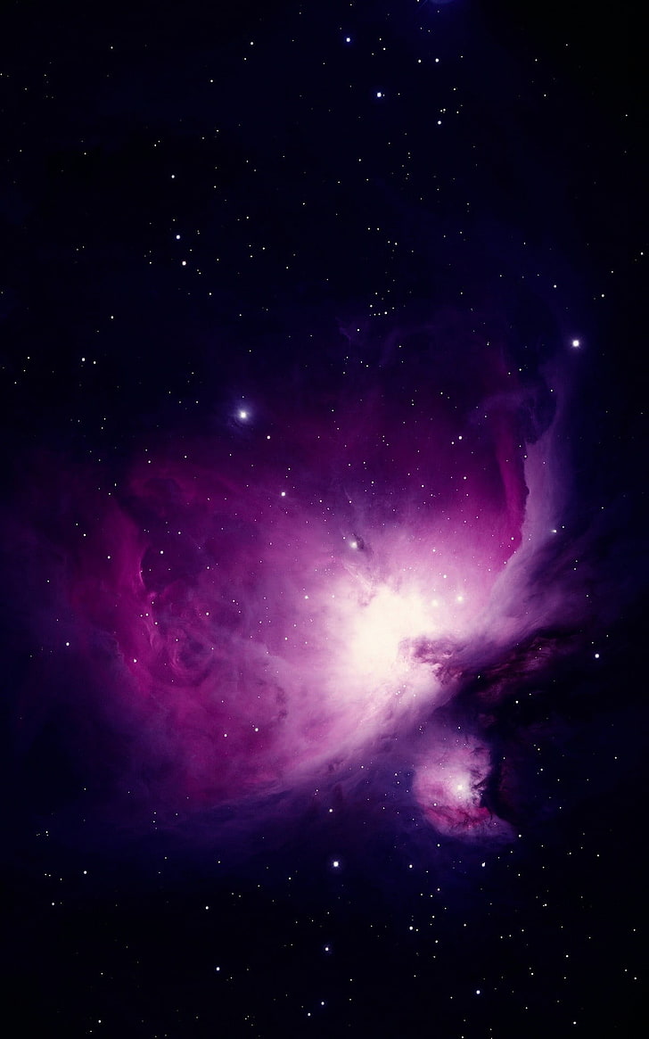 outer space illustration, purple galaxy painting, nebula, space art, HD wallpaper