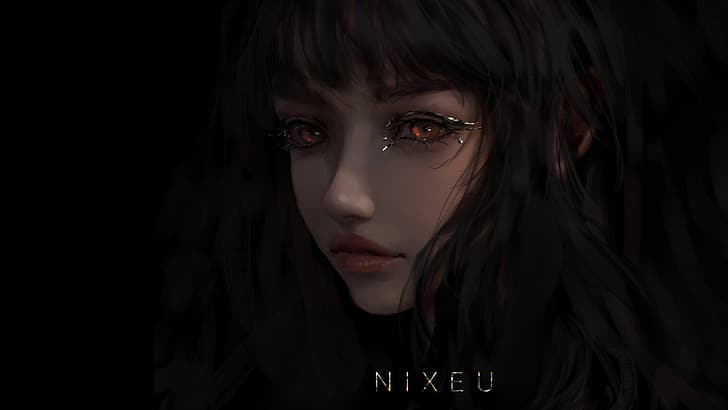 Nixeu, anime girls, ArtStation, portrait