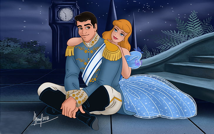 HD wallpaper: Cinderella And Prince Charming Romantic Evening Love Couple Wallpaper  Hd 1920×1200 | Wallpaper Flare