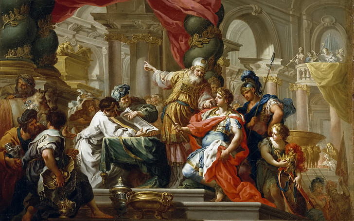 Alexander the Great, Jerusalem, Sebastiano Conca, art, painting