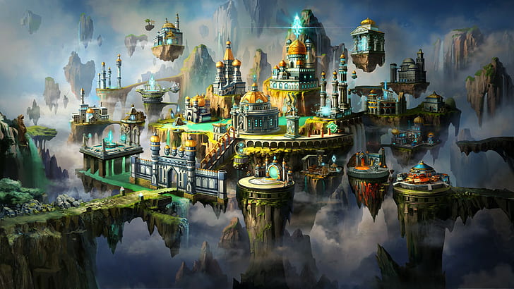 Might and Magic Heroes VII, artwork, fantasy art, city