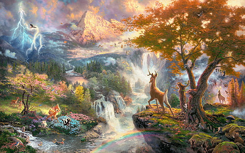 HD wallpaper: Disneyland Castle Drawing Rainbow Disney HD, digital/artwork  | Wallpaper Flare