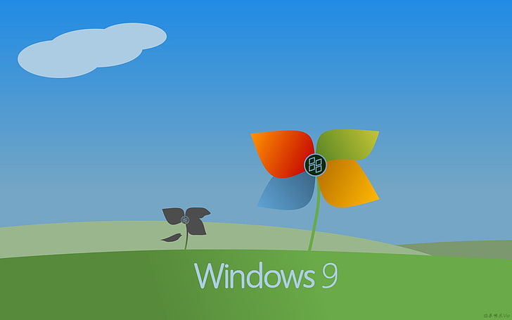 Microsoft Windows 9 HD Widescreen Wallpaper 06, Windows 9 logo, HD wallpaper