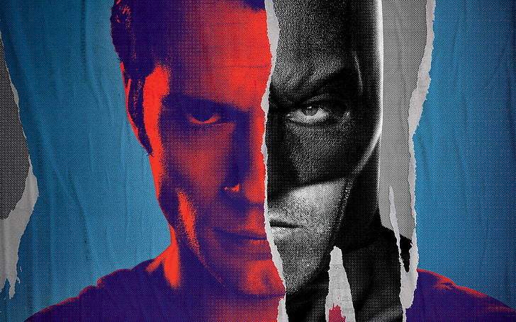 batman, vs, superman, poster, art, film, comics, portrait, one person, HD wallpaper