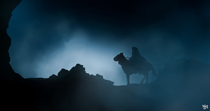 Nazgûl, The Lord of the Rings,  Moon, J. R. R. Tolkien, night, HD wallpaper