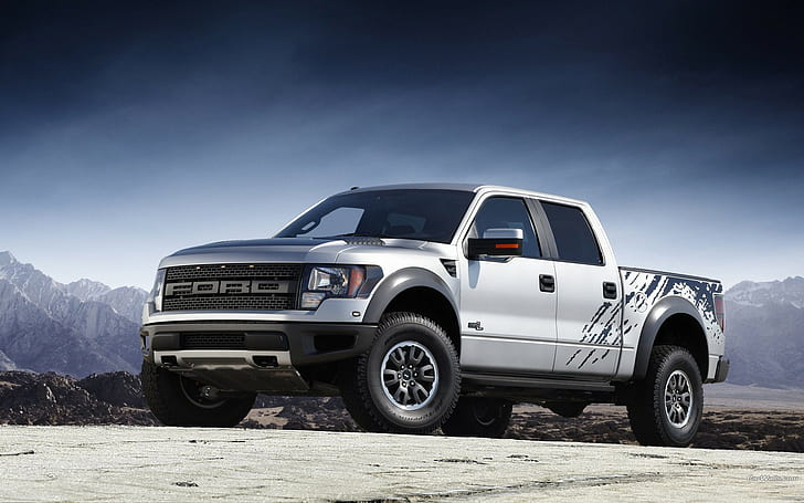 Hd Wallpaper Ford Raptor Truck Hd White Ford Crew Cab Pickup Truck Cars Wallpaper Flare