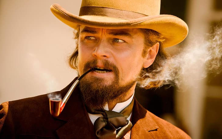 tube, actor, beard, Western, movie, Leonardo DiCaprio, Django unchained, HD wallpaper