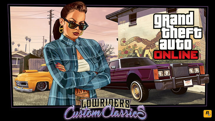 Grand Theft Auto V Online, lowrider, Rockstar Games, tattoo, HD wallpaper