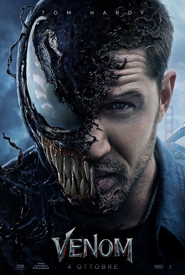 Venom by Tom Hardy case, Marvel Comics, transformation, men, people