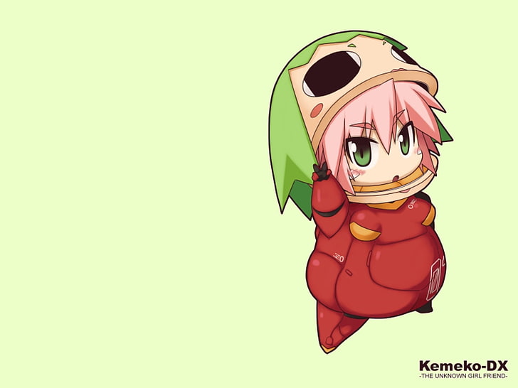 Kemeko-DX chibi illustration, kemeko deluxe, mm, anime, costume, HD wallpaper
