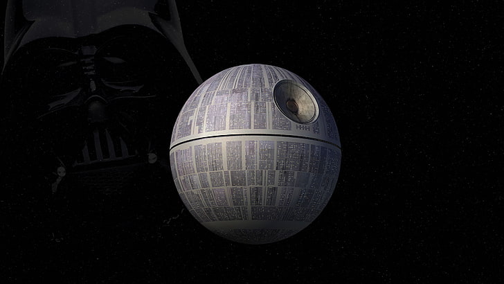 round gray and white plastic container, Star Wars, Death Star, HD wallpaper