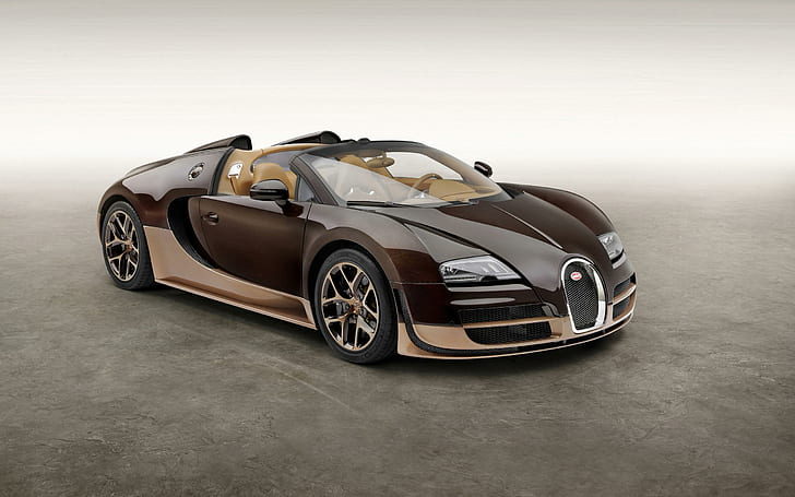 2014 Bugatti Veyron Grand Sport Vitesse Legend..., brown convertible coupe, HD wallpaper