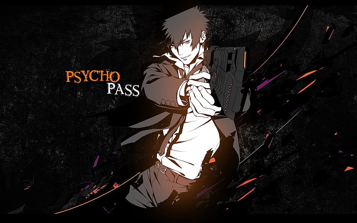 Psycho Pass digital wallpaper, Psycho-Pass, Shinya Kogami, anime, HD wallpaper