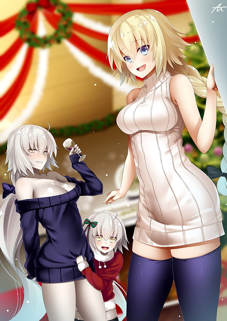 Christmas, cleavage, dress, Fate/Apocrypha , Fate/Grand Order