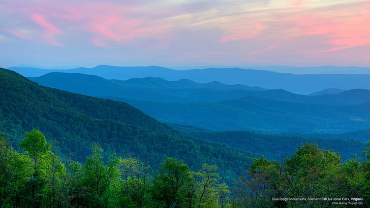 Blue Ridge Mountains, Shenandoah National Park, Virginia, HD wallpaper